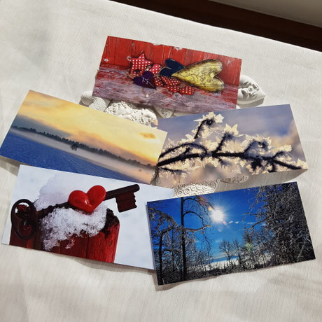 Karten X-Mas Winter Schnee Landschaft