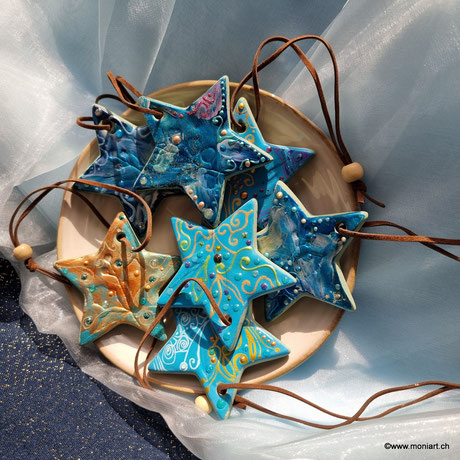 Sterne X-Mas aufhängen Adventskalender Wichteln