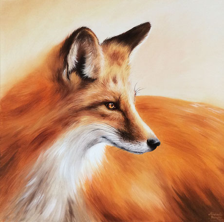 Fuchs - Öl-Gemälde - Rotfuchs - Tierportrait