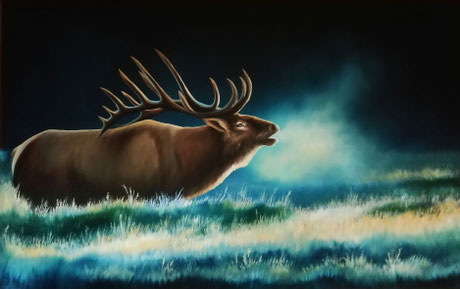 Hirsch - Ölgemälde - Kunst