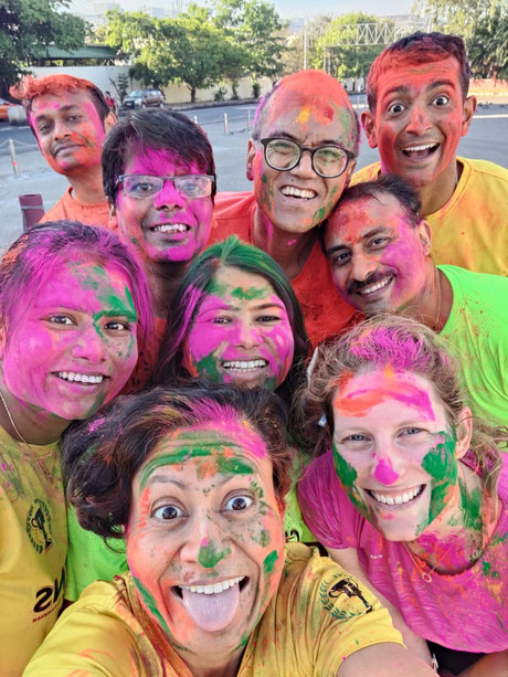 Holi mit der Laufgruppe 