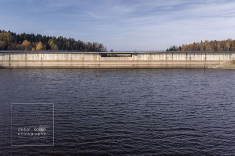 Talsperre Pöhl, Niedrigwasse, Vogtland, Sachsen, Vogtländisches Meer