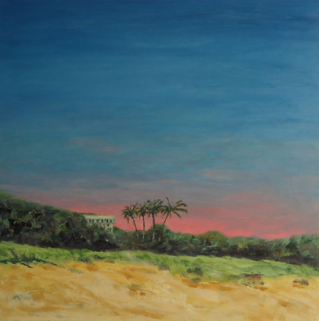 Day's End at South Beach, oil, 24x24, $ 700