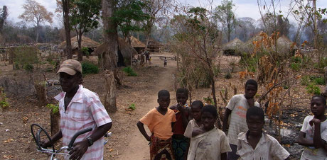 A family in rural central Mozambique