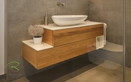 Waschbeckenunterschrank hängend - Holzdesign Rapp Geisingen