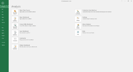 Analysis Office Menu without MinorVersion