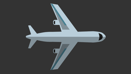 illustration d'un avion - vue de dessus