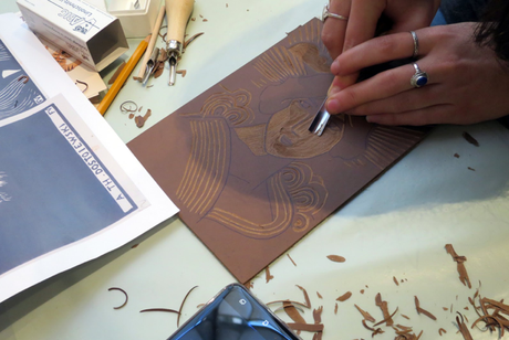 Exemple de linogravure de Gallica Studio