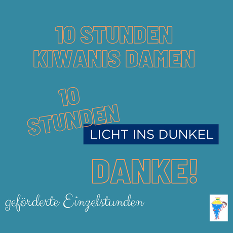 Einzeltrainingunterstützung durch Kiwanis und Licht ins Dunkel über den Verein Schultüte