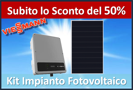 Offerta Kit fotovoltaico tutto incluso prezzo chiavi in mano 3KW sconto in fattura del 50% cessione del credito