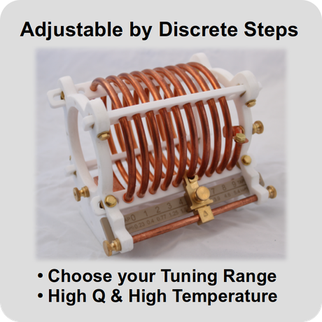 High power inductors adjustable by discrete steps