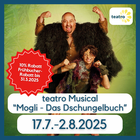 Mogi Das Dschungelbuch teatro Sommer-Musical im Stadttheater Mödling