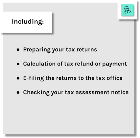 services included in tax return filing fee
