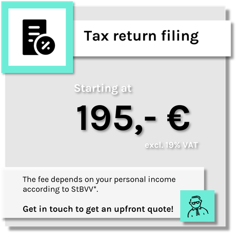 Fee estimate for tax return filing