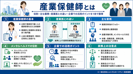 産業保健師の概要や役割、産業医との違いなどの解説ガイド