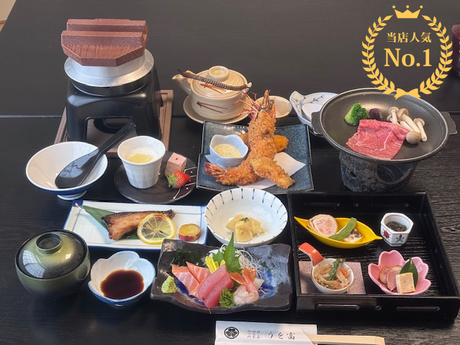 当店人気No1　大エビフライ　釜飯　税込5500円