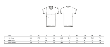 Größentabelle Rhoihesse-Shirts