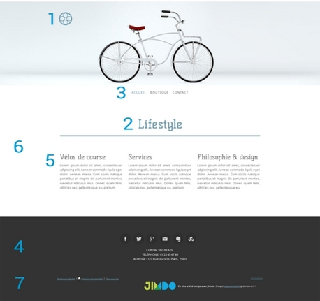 Exemple de design Jimdo