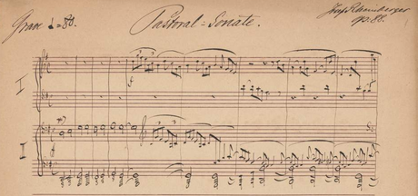 ファニーによるピアノ連弾版の清書冒頭部 via 4739 a-4 p.291