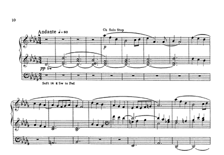 第2楽章 Andante / H.グレイスによるNovello版 / 3/4拍子に変更されている