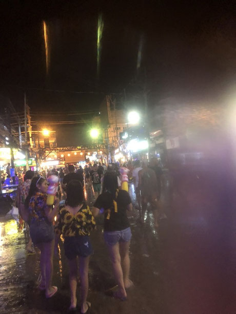 Leaving the scene - Bangla Road in Patong during the Songkran, Phuket (Thailand)