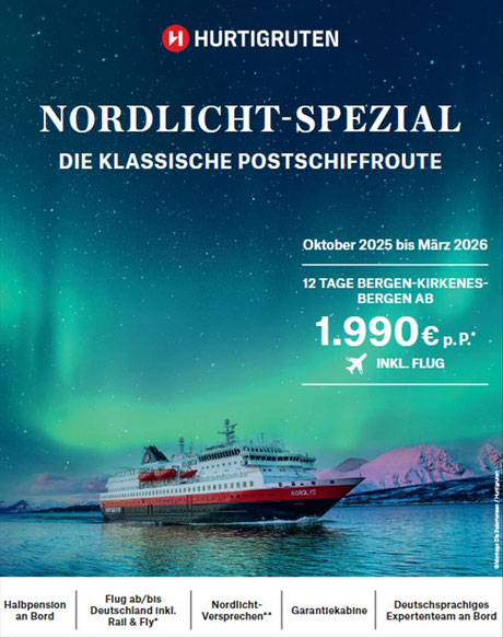 Nordlichtspezial Reisen mit uns erleben...