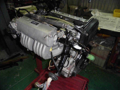AW11 MR2 エンジンハーネス組付け