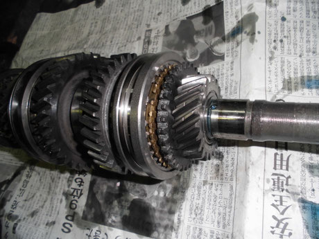 AE86 5速ギヤ組付け