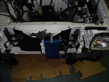 ＡＥ８６　トレノ　オイルクーラー取付け