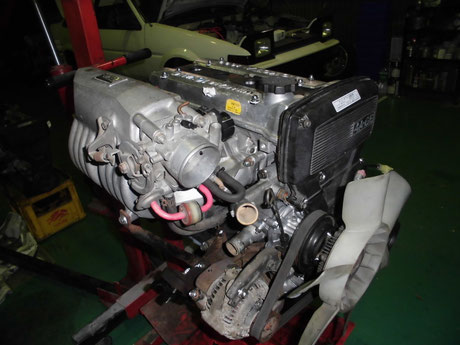AE85改トレノ　エンジン補機類移植
