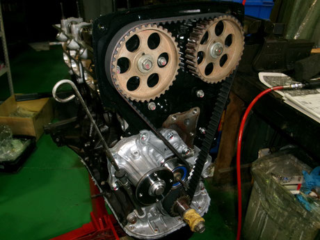 AW11 MR2 タイミングベルト組付け