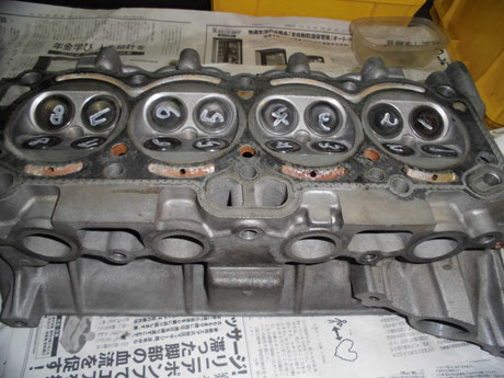 AE86 4AG シリンダヘッドオーバーホール