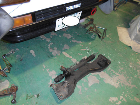 AE86 パワステラック修理