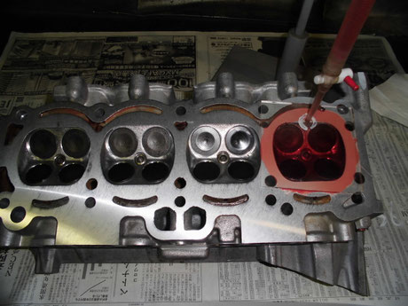 AE86 燃焼室容積測定