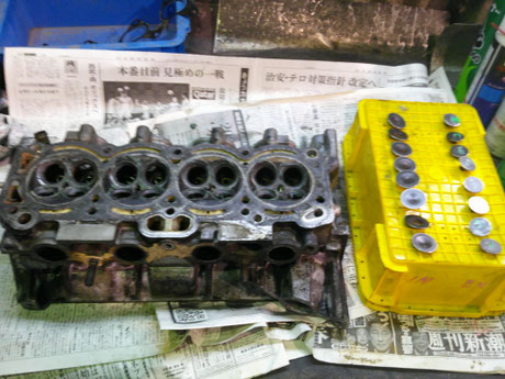 AE92 スーパーチャージャー バルブ擦り合わせ