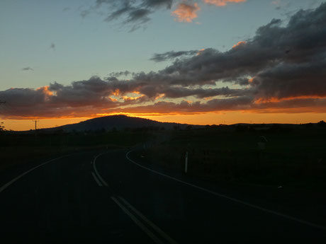 Unser erster Sonnenuntergang in Tasmanien :) 