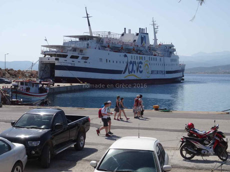 Notre bateau pour la traversée Gythion-Kissamos