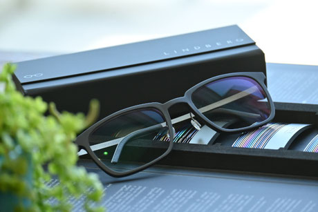 ◎フレーム：LINDBERG / acetanium1231　◎レンズ：TALEX / MO'EYE GRAY