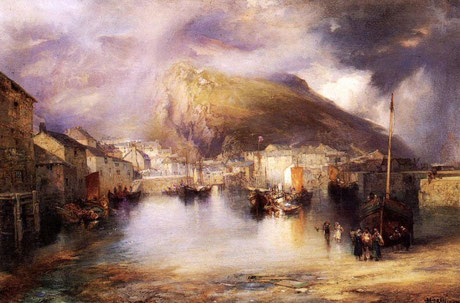 Thomas Moran  'An English Fishing Village' (1907)