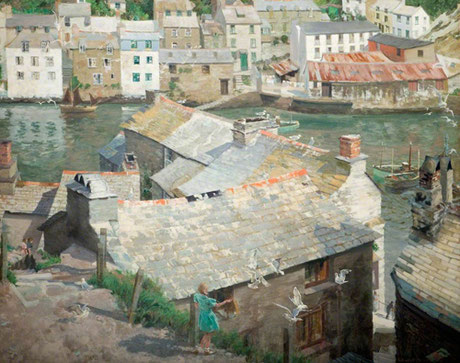 W H Dudley  'Old Polperro' (Wolverhampton Art Gallery)