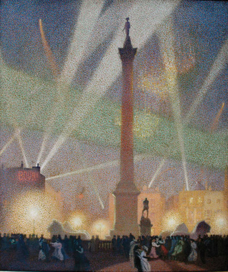 Claude Francis Barry  'Peace Night in Trafalgar Square'