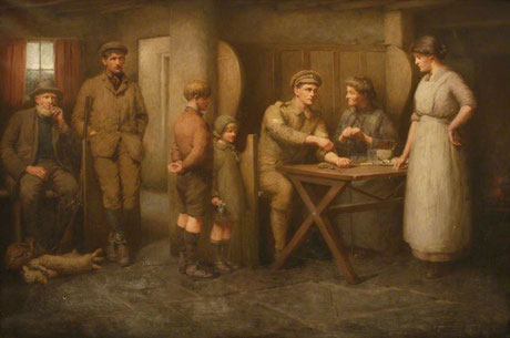 Herbert Butler 'The Homecoming' (Rowett Institute, Polperro, on loan to Royal Cornwall Museum, Truro)