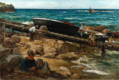 John Robertson Reid 'Fisherfolk, Polperro'