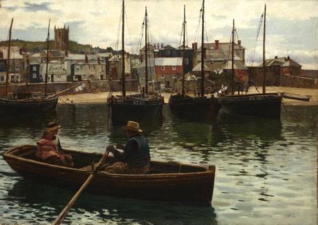 William Bartlett  'The Ferry, St Ives'  (1885)