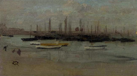 James McNeill Whistler  'Blue and Opal - The Fishing Fleet'  (1884)