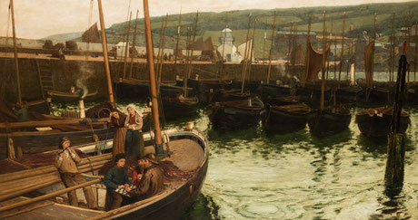 Charles Napier Hemy  'St Ives Harbour' (1871)