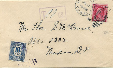 Veracruz Mexiko-Stadt Mexico D.F. Centavos Nachgebühr Cent surcharge