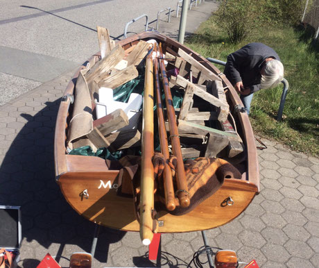 Dinghy segeln auf der Elbe - Dinghy Molly auf der Elbe