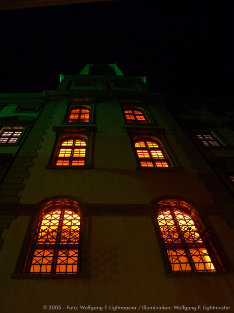 Stadtillumination - Illumination - Rathaus Stadt Augsburg © 2005 - Foto: Wolfgang F. Lightmaster / Illumination: Wolfgang F. Lightmaster