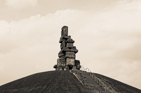 "Himmelstreppe auf der Halde Rheinelbe (7-319232) B+W" - Copyright by Franz Walter